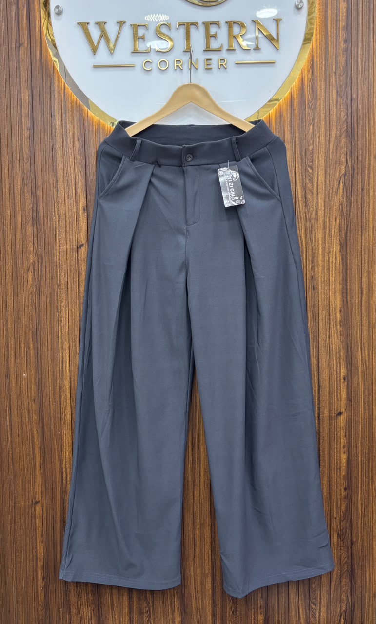 Ladies Korean Platted  Pants