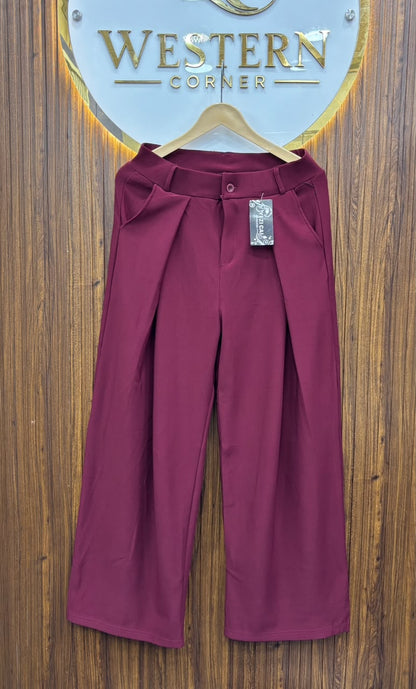 Ladies Korean Platted  Pants